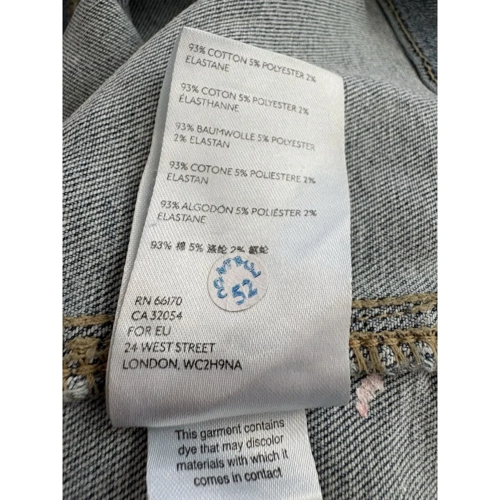 Free‎ People We the Free Virgo Mini Skirt Denim Jean 29 Zip Front Medium Wash